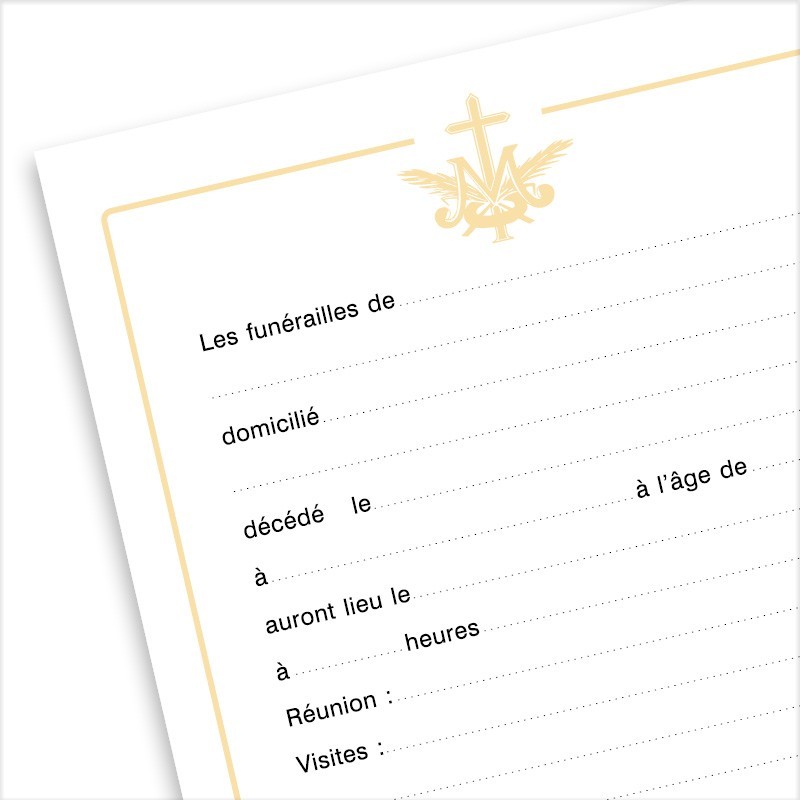 Avis de décès - Desplanches