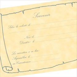 Certificat en parchemin - Desplanches