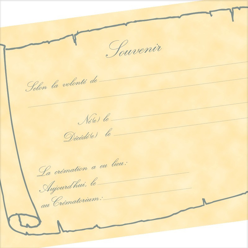 Certificat en parchemin - Desplanches